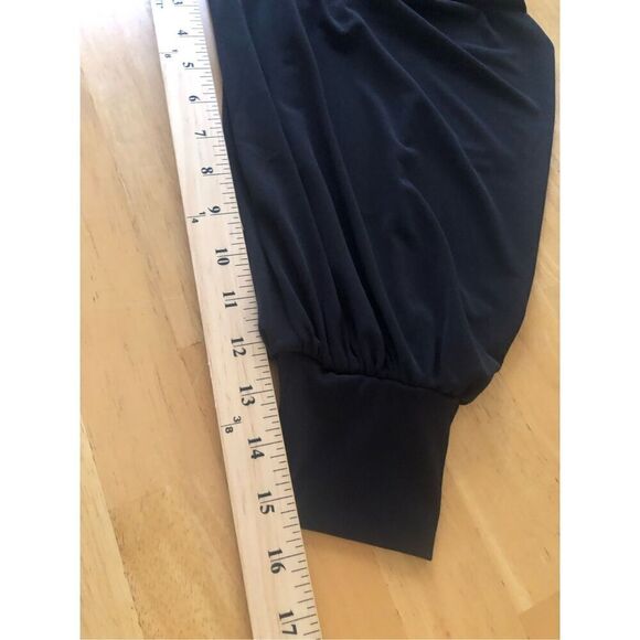 New Ann Taylor Top Womens  Black Puffed Long Sleeves Round  size S - Picture 8 of 12